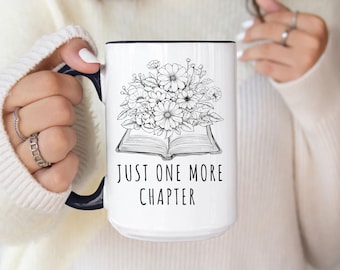 Just One More Chapter Mug Gift for reader Book Lover Mug Librarian Mug Bookworm Readers Book Lover Gift Reading Mug Bookworm Gifts Bookshelf