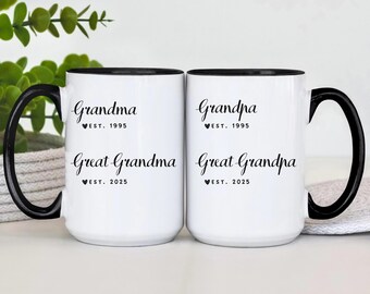 New Great Grandparents Pregnancy Announcement Gift, Great Grandparents To Be Baby Reveal Present, New Great Grandma and Grandpa Mug