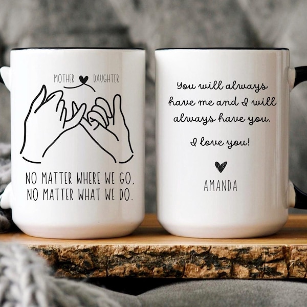 Mother Daughter Coffee Mug Gift from Daughter, Mother Daughter Gift Mother Gifts for Wife Gift Personalized Gift from Daughter custom gift