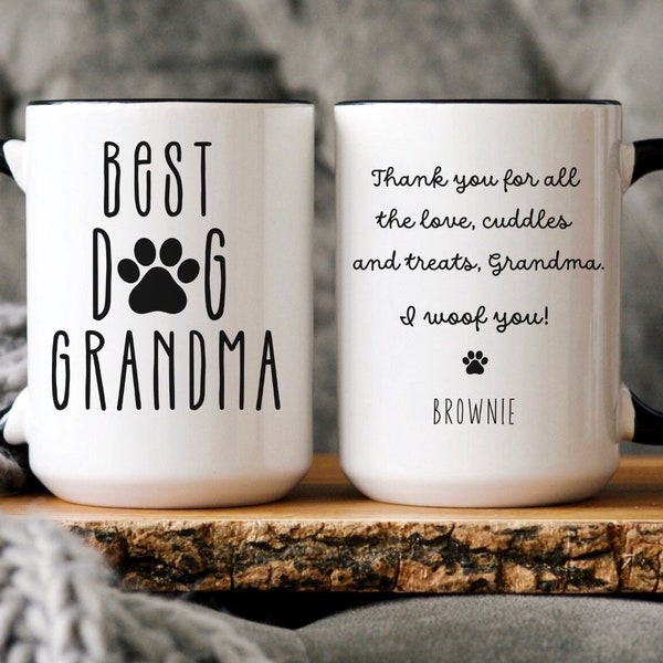 Dog Grandma, Best Dog Grandma Mug, Dog Grandma Gift, Personalized Dog Grandma Cup, Dog Grandparent, Dog Grandparent Mug, I Love My Granddog