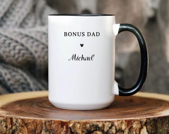 Personalized Stepdad Father's Day gifts, Father's Day Gifts From Kids, Funny Gifts for Stepfather, Bonus Dad Mug, Funny Stepdad Gift