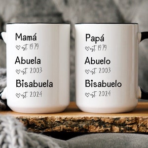 Bisabuelos Pregnancy Announcement Bisabuela Bisabuelo Mug New Bisabuela Gift New Bisabuelo Gift Great Grandparents Spanish Gift for Abuelito