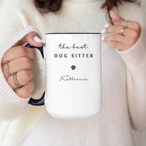 Dog Sitter Mug, Dog Sitter Gift, Pet Sitter Gift, Personalized Gift for Dog Sitter, Best Dog Sitter, Thank You Dog Sitter, Dog Sitter Mug