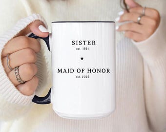 Bridal Party Mug Maid of Honor Proposal Maid of Honor Gift Wedding Party Gift Personalized Wedding Gifts Personalized Bridal Party Gift
