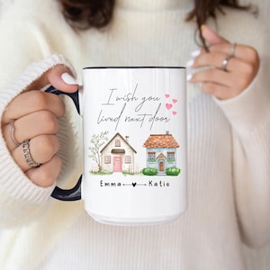 I Wish You Lived Next Door Mug, Bestie Coffee Mug, Long Distance Mug, Moving Away Mug, Best Friend Christmas, Bestie Birthday Gift, Bff Mug