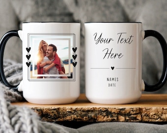 Personalized Photo Coffee Mug Birthday Gift, Custom Mug Gift for Mom, Anniversary Gift for Her/Him, Valentine's day gifts, Mug with Picture