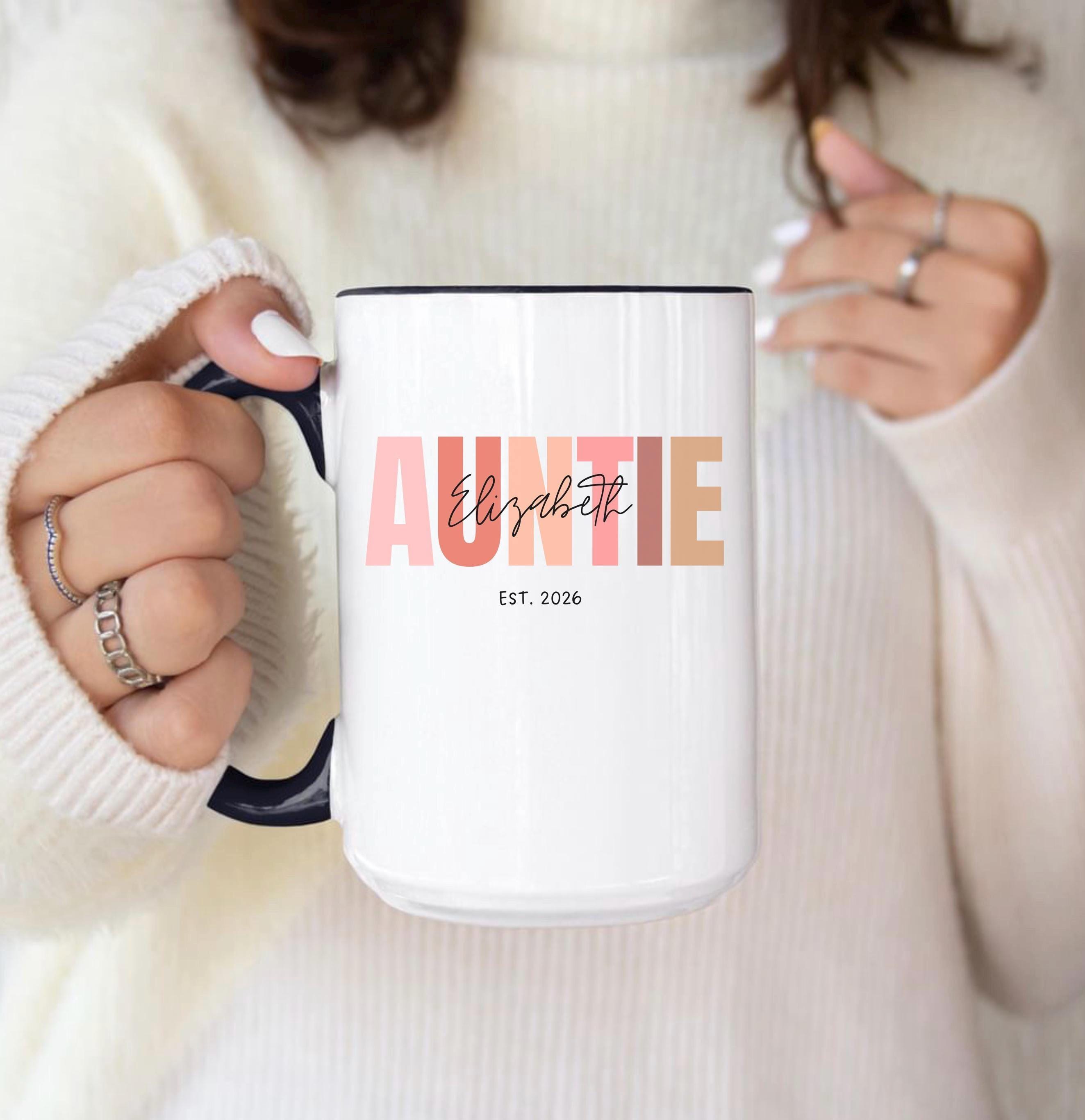 Custom Pregnancy Reveal Coffee Mug for New Aunt and Uncle Pregnancy ...