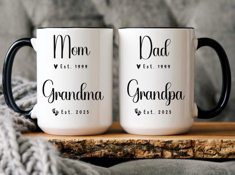 Pregnancy Announcement Grandparents New Grandma Grandpa Gift