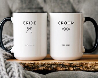 Bride and Groom gifts, Personalized Mr and Mrs Coffee Mugs, Custom Mr Mrs Coffee Mugs, Husband and Wide Mugs, Bride and Groom Set, New wife