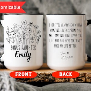 Bonus Daughter Gift Step Daughter Gift Stepdaughter Coffee Mug Daughter Present Step Daughter Birthday Gift from Bonus Mom Bonus Daughter