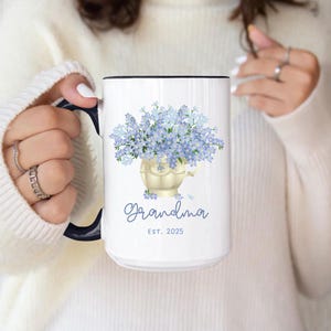 Grandma Mug, New Grandma Mug Est 2025, Mimie Mug, Pregnancy Announcement Cup, Glass Mug Grandma Glass Mug, Custom Name Future Grandma Gift