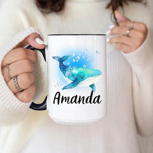 PERSONALIZED Whale Mug Killer Whale Coffee Mug Whale Gift, Whale Lover Gift, Orca Birthday Gift, Whale Christmas Gift Killer Whale Mug