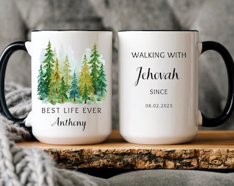 JW baptism gift, Jehovah witness baptism gift, JW baptism anniversary gift, flowers mug, for women, JW 2025 gifts, pioneer service school