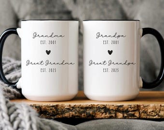 New Great Grandparents Pregnancy Announcement Gift New Great Grandma and Grandpa Mug Great Grandparents To Be Baby Reveal Present