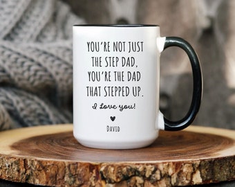 Personalized Stepdad Father's Day gifts, Father's Day Gifts From Kids, Funny Gifts for Stepfather, Bonus Dad Mug, Funny Stepdad Gift