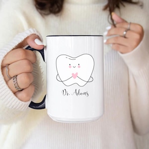 Dental Hygienist Gifts Dental Grad Gift Dentist Gift, Personalized Dentist Coffee Mug With Name, Dental Assistant Gift, Custom Dentist Mug