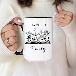 40th Years personalized gift, Custom mug for 40th birthday, Chapter 40 mug, Coffee cup with name, Birthday gift 1985, Custom birthday Mug