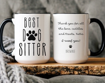Dog Sitter Mug, Dog Sitter Gift, Pet Sitter Gift, Personalized Gift for Dog Sitter, Best Dog Sitter, Thank You Dog Sitter, Dog Sitter Mug