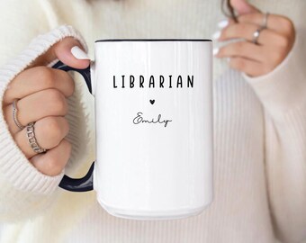 Librarian Coffee Mug Personalized Librarian Gift for Custom Librarian Gift for Librarian Cup Librarian Teacher Gift for Librarians Christmas