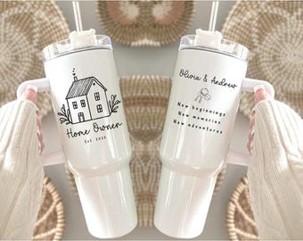 New Home Gift, Personalized New Home Tumbler, New Home Gift Basket, New Homeowner, New Homeowner Gifts Realtor Gift Custom Homeowner Realtor