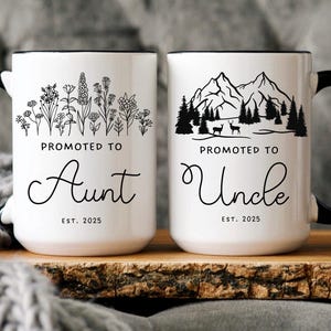 Auntie and Uncle Again Mug, Second Time Aunt and Uncle Again, Aunt and Uncle Again, Second Pregnancy Announcement 2nd Baby Announcement
