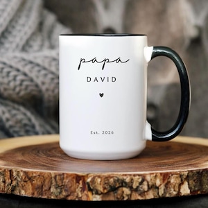 Personalized Papa Mug for Father&#39;s Day, Father&#39;s Day Gift for Papa, Custom Papa Coffee Mug, Papa Gift from Grandkids, Coffee Mug for Papa