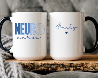 Personalized Neuroscientist Gift, Custom Neuroscience Mug, Neuro ICU Nurse Gift, Custom Brain Doctor Gift, Gift for Neurologist Coffee Mug