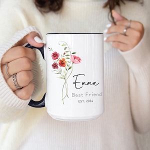 Best Friend Gift, Gift for Best Friend Custom Bestie Mug, Personalized Best Friend Gift, Friendship Mug Friend Birthday Long Distance Friend