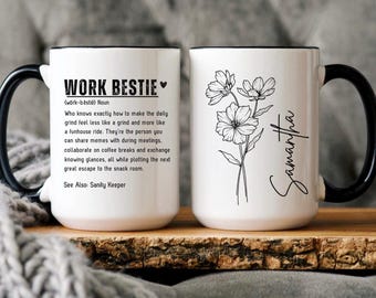 Work Bestie Gifts Work Bestie Coffee Mug Gift for Coworker Gifts Work Bestie Recipient Coffee Cup Gift For Bestie Coffee Mug Custom Bestie