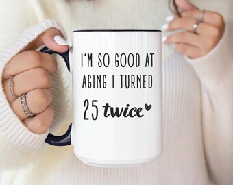 50th Birthday Gift for Women 50th Birthday Mug Personalized Birthday Gifts Funny 50th coffee cup 1974 Custom Gift For 50 Year Old Women Gift