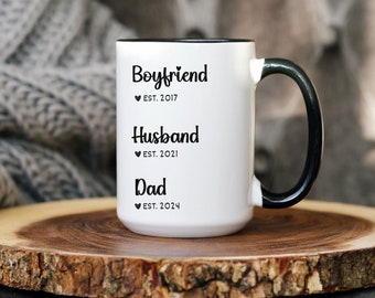 First Time Dad Gift From Wife, New Dad Gifts For New Dad, Boyfriend Husband Dad Mug Personalized, Pregnancy Announcement, New Dad coffee Mug