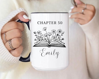 50th Birthday Gift for Women, 50th Birthday Mug, Personalized Birthday Gifts Funny 50th coffee cup 1974, Custom Gift For 50 Year Old, Women