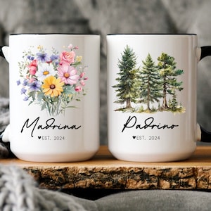 Propuesta de padrinos en español Bautizo, regalo de padrino madrina, regalo de bautismo, regalo de padrinos personalizado, regalo de propuesta de padrinos en español