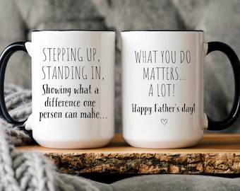 Personalized Stepdad Father's Day gifts, Father's Day Gifts From Kids, Funny Gifts for Stepfather, Bonus Dad Mug, Funny Stepdad Gift