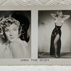 Vintage Irma The Body Burlesque Risque Dancer Postcard - UNUSED