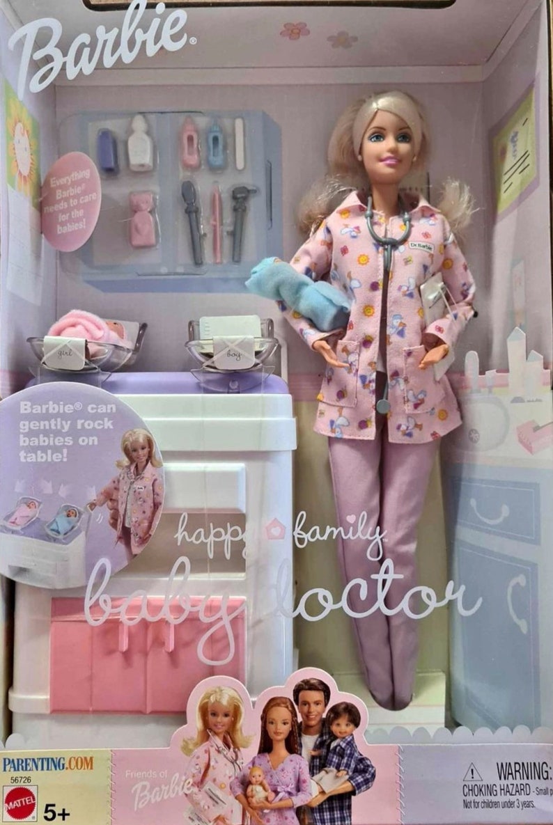 Barbie Happy Family Baby Doctor Doll & Table 2002 Mattel No. 56726 NEW