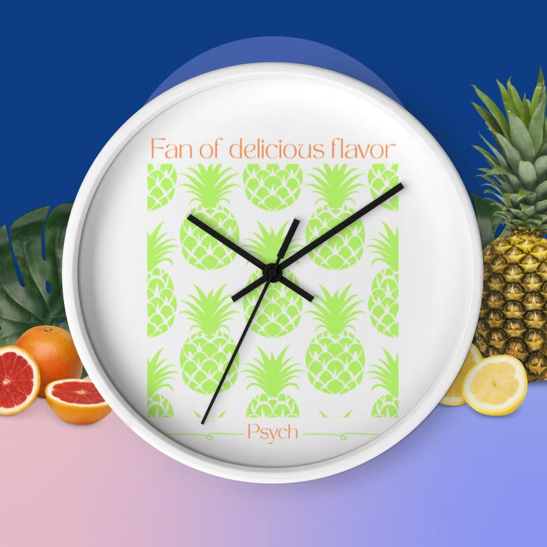 Psych pineapple wall clock