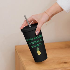 Psych 20 oz Insulated tumbler with a straw (Psych theme song)
