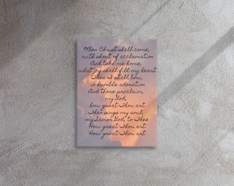 How Great Thou Art Hymn thin canvas (12&quot;x16&quot;)