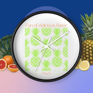 Psych pineapple wall clock