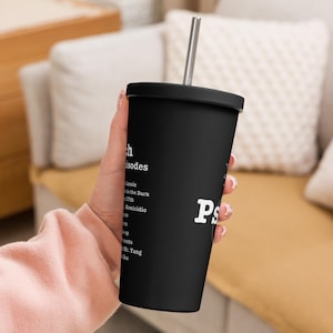 Gobelet isotherme Psych de 20 oz avec une paille (10 épisodes du top Psych)