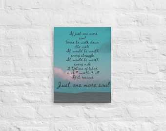 Just one more soul hymn lyrics thin canvas (12&quot;x16&quot;)