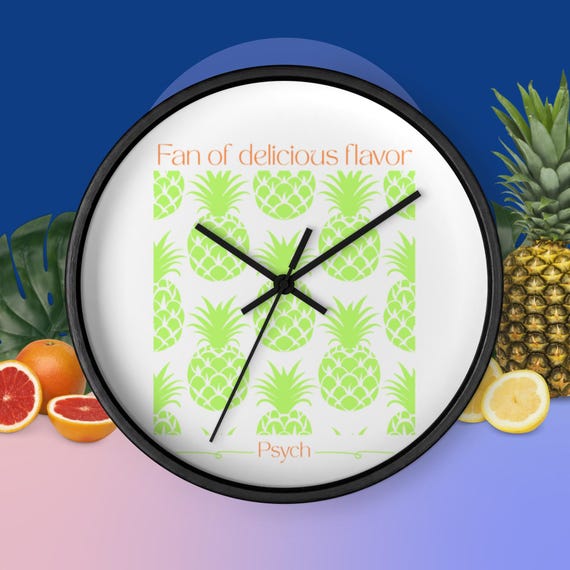 Psych pineapple wall clock