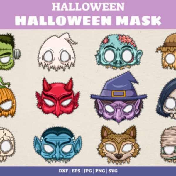 Printable Skeleton Mask Etsy Printable Skeleton Mask Etsy