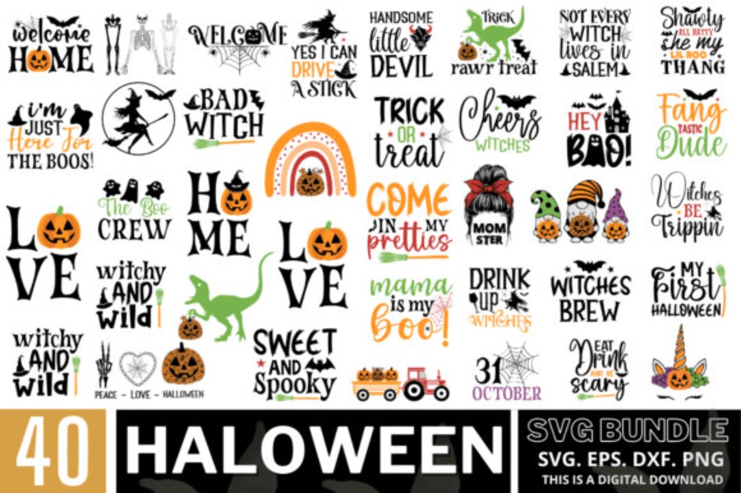 Halloween SVG Bundle Funny Halloween SVG Fall SVG Bundle - Etsy