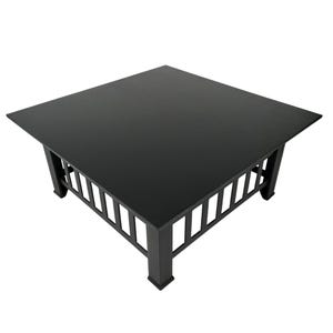 Classic Edge Fire Pit Topper with Black Stain - Outdoor Patio Furniture Table