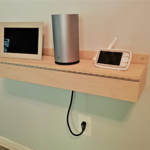 Cable Hiding Shelf: Hardwood Router & Modem Concealer