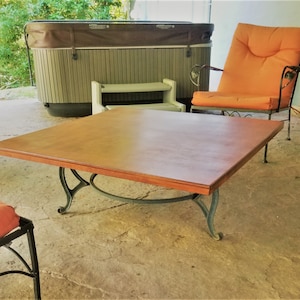 Wood Fire Pit Topper: Outdoor Table Cover, Custom Sizes