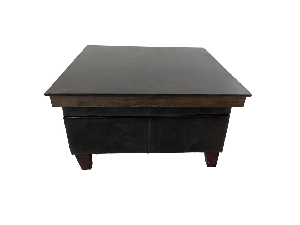 Ottoman Topper With Classic Edge Ottoman Coffee Table Sled Tray Over