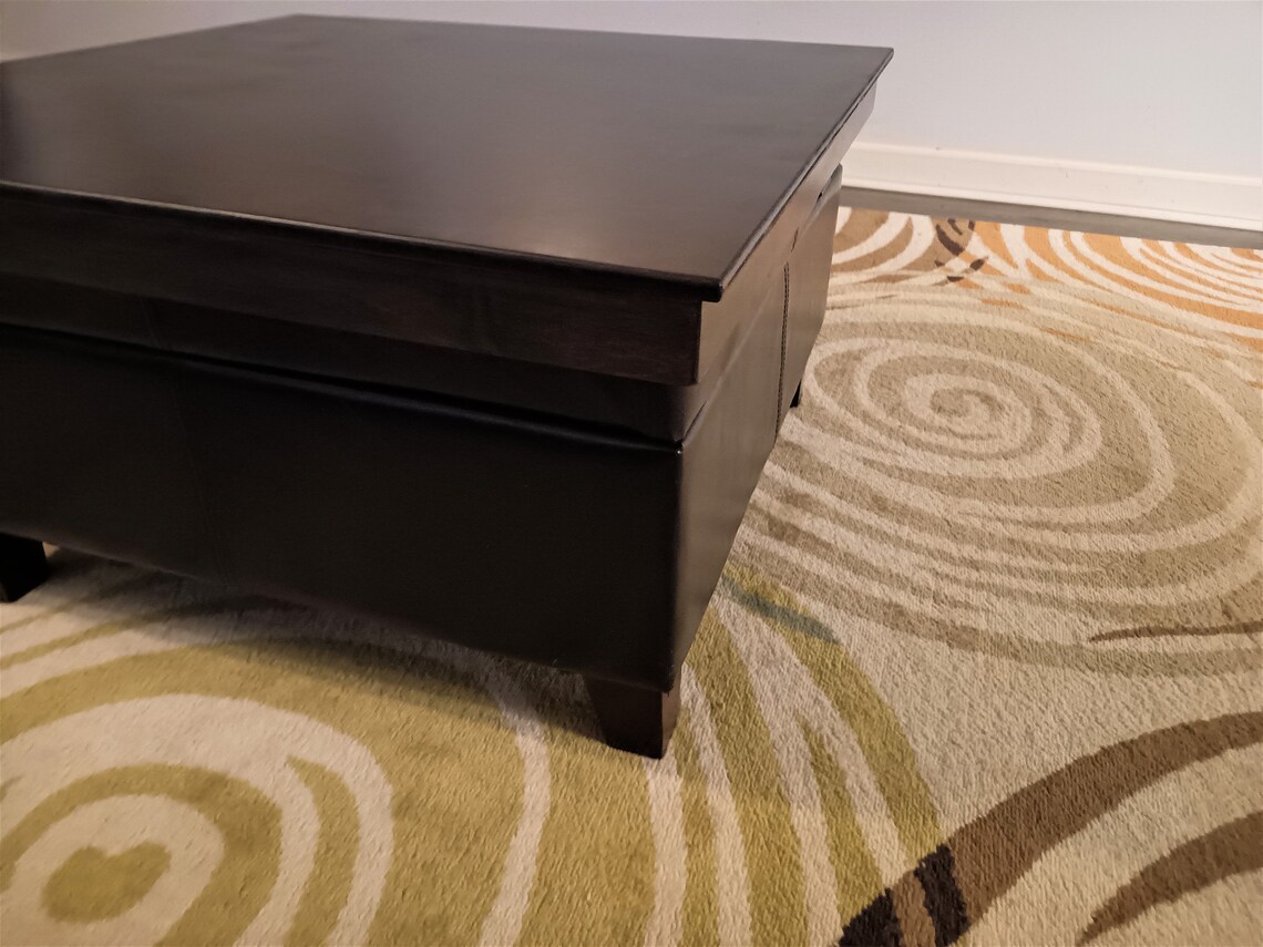 Ottoman Topper With Classic Edge Ottoman Coffee Table Sled Tray Over Overlay Tabletop Topper